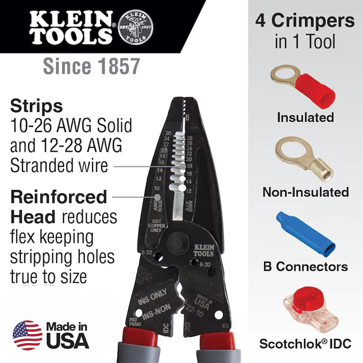 KLEIN TOOLS 1019 Стриппер-кримпер мультиинструмент