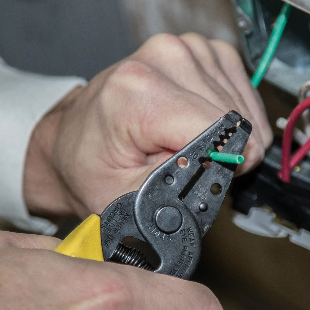 KLEIN TOOLS 11045 стриппер с кусачками для одножильного провода 10–18 AWG