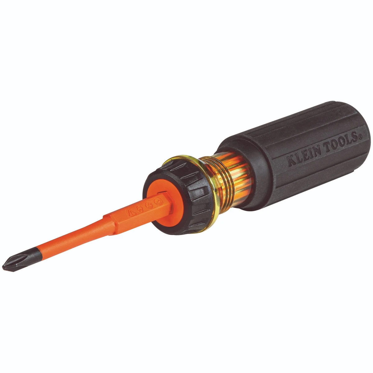 KLEIN TOOLS 32293 изолированная отвертка 2-в-1 со сменным двусторонним стержнем, PH2 / SL 1/4