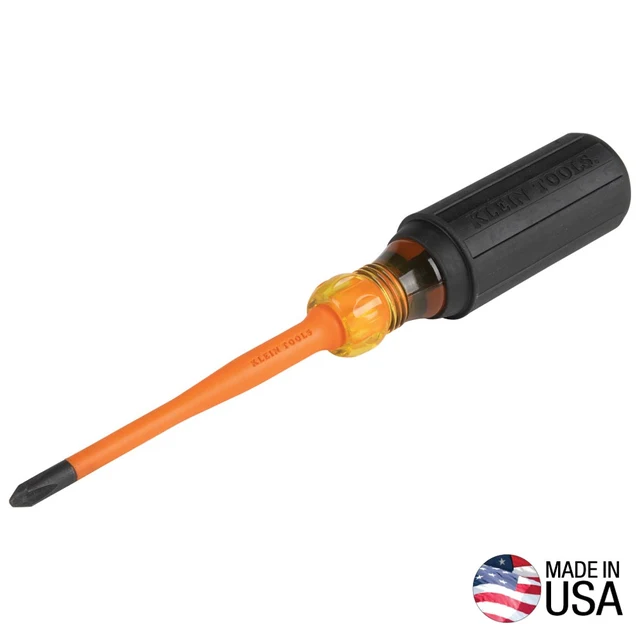 KLEIN TOOLS 6934INS изолированная отвертка Slim-Tip Phillips PH2, 1000 В, стержень 102 мм