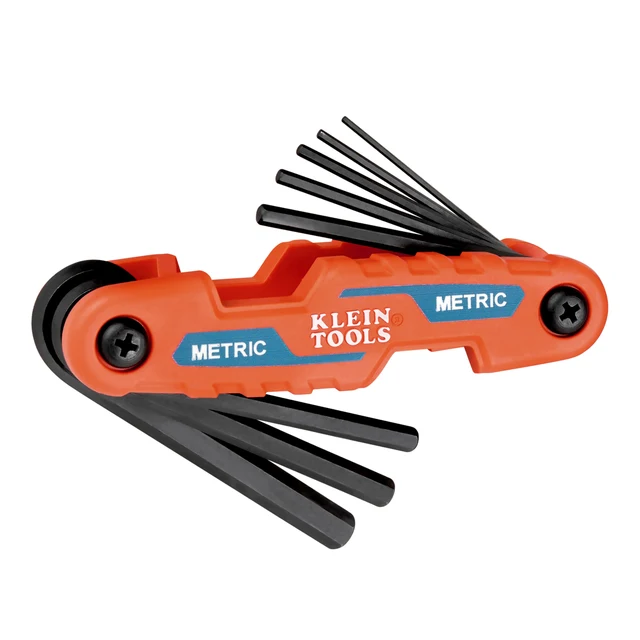 KLEIN TOOLS 70540M Складной набор шестигранников 8 ключей, метрические