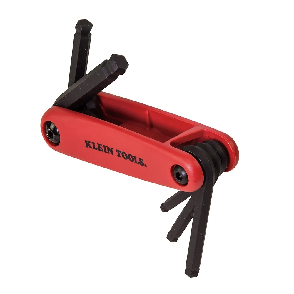 KLEIN TOOLS 70572 Складной набор шестигранных ключей с шаровым наконечником, 5 шт