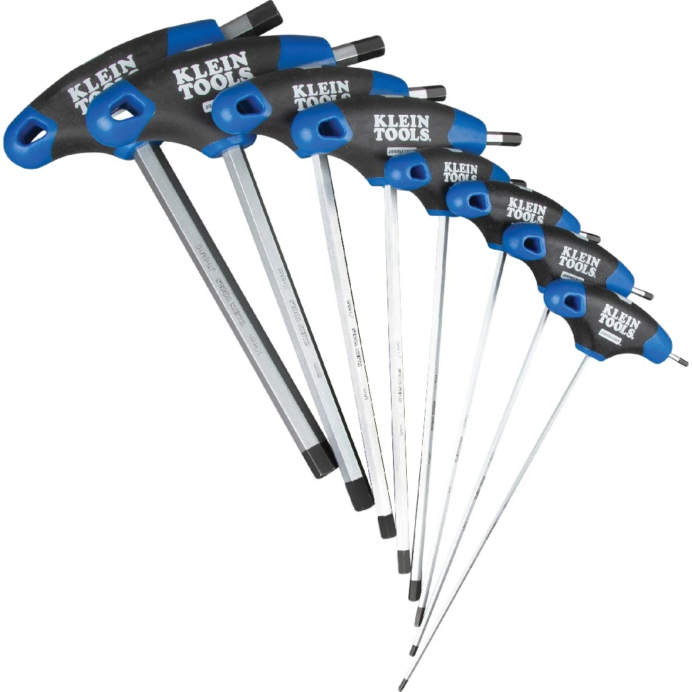 KLEIN TOOLS JTH68M Набор Т-образных шестигранных ключей Journeyman, 8 шт., метрические, с подставкой