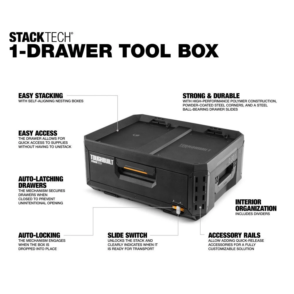 TOUGHBUILT TB-B1-D-30-1 Ящик для инструмента с 1 выдвижным ящиком STACKTECH
